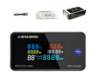 KEWEISI KWS-AC300-20A Medidor de Energia Digital Volt&iacute;metro Amper&iacute;metro com TC AC 50~300V 20A Medi&ccedil;&atilde;o de Pot&ecirc;ncia, Corrente, Ten - Imagem 1