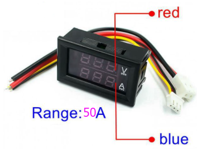 Display LED duplo 0,28" para medidor digital de tens&atilde;o e corrente DC 0&ndash;100 V 50 A (amplificador de painel) - Imagem 1