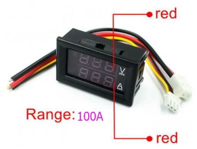Display duplo LED 0,28" para medidor digital de tens&atilde;o e corrente DC 0-100 V 100 A, painel e amplificador - Imagem 1