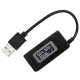 Testador USB preto com volt&iacute;metro e detector de corrente em tela LCD, instrumento de medi&ccedil;&atilde;o - Thumb - 1