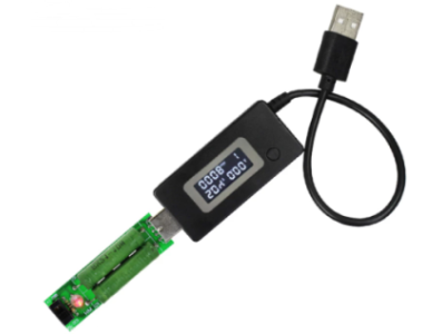 Testador USB preto com fun&ccedil;&atilde;o de carga, detector de corrente e volt&iacute;metro com tela LCD, instrumento de medi&ccedil;&atilde;o - Imagem 1