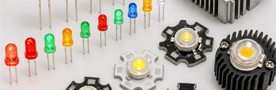 LEDs Convencionais e de Pot&ecirc;ncia